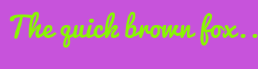 Image with Font Color 89F505 and Background Color C753DB